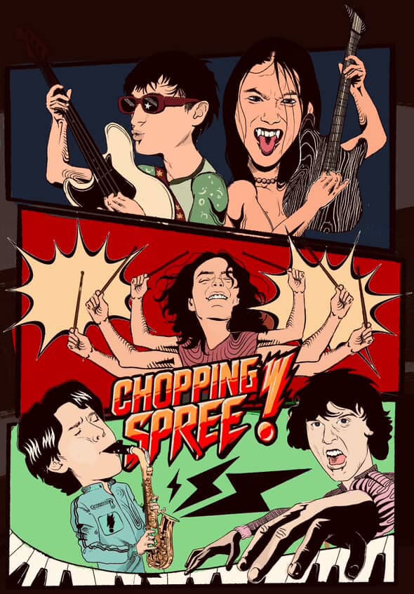 Cartoon rendition of the band